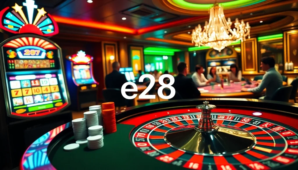 Experience the thrill of e28-inspired gambling with captivating casino games and vibrant excitement in luxury settings.