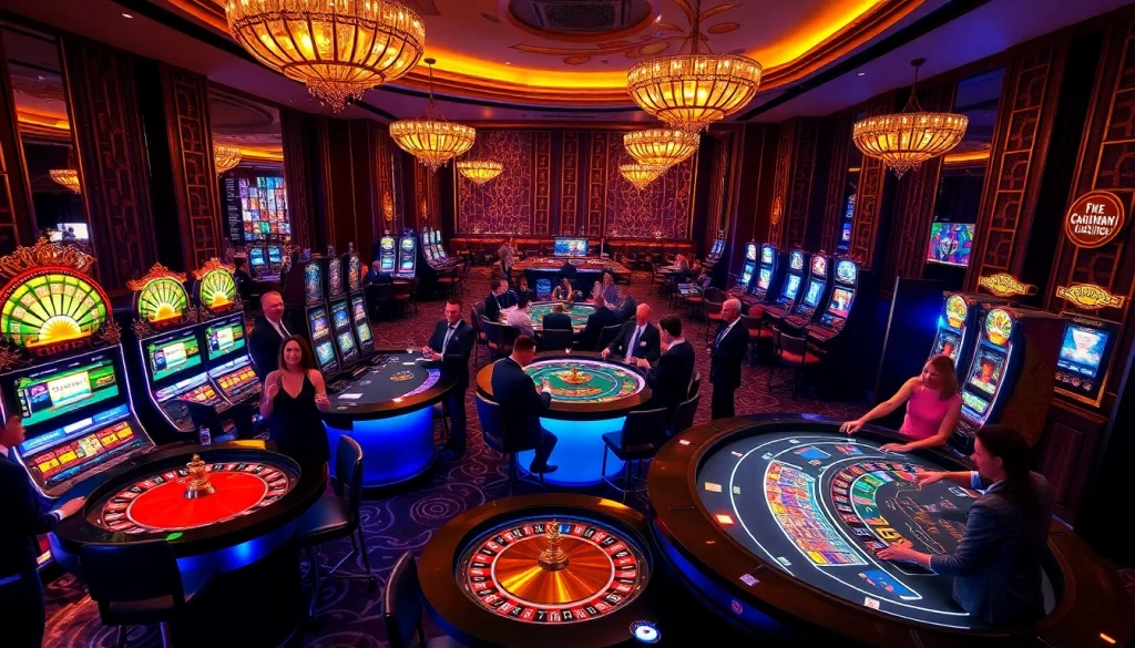 Experience thrilling gameplay at Phdream Casino with exciting interactive tables and vibrant slot machines.