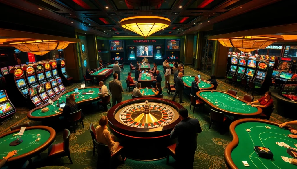Experience thrilling casino action at https://hz88.my/ with vibrant poker tables and exciting slot machines.