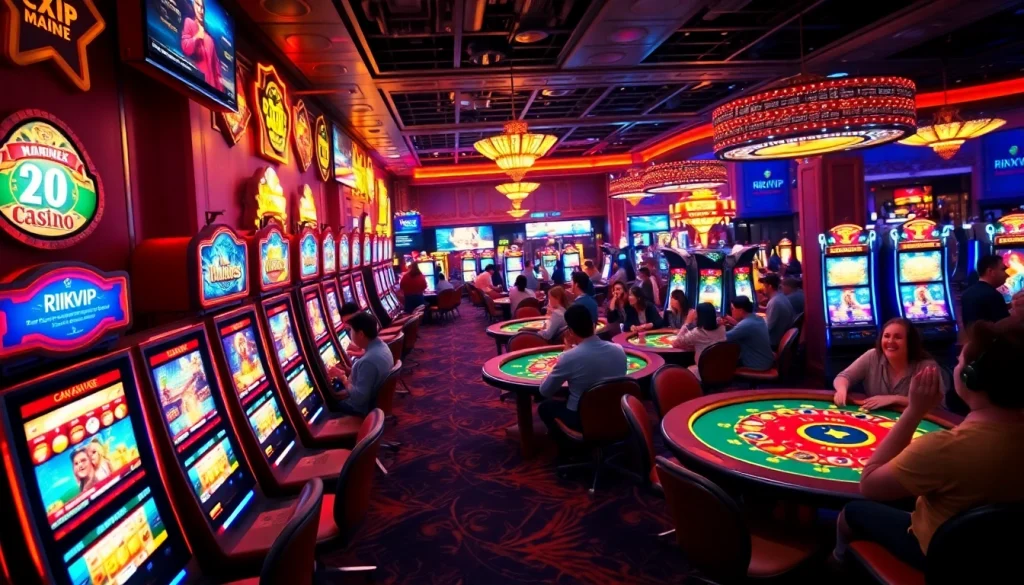 Winners playing engaging online casino games at rikvip, enjoying slots and poker tables.